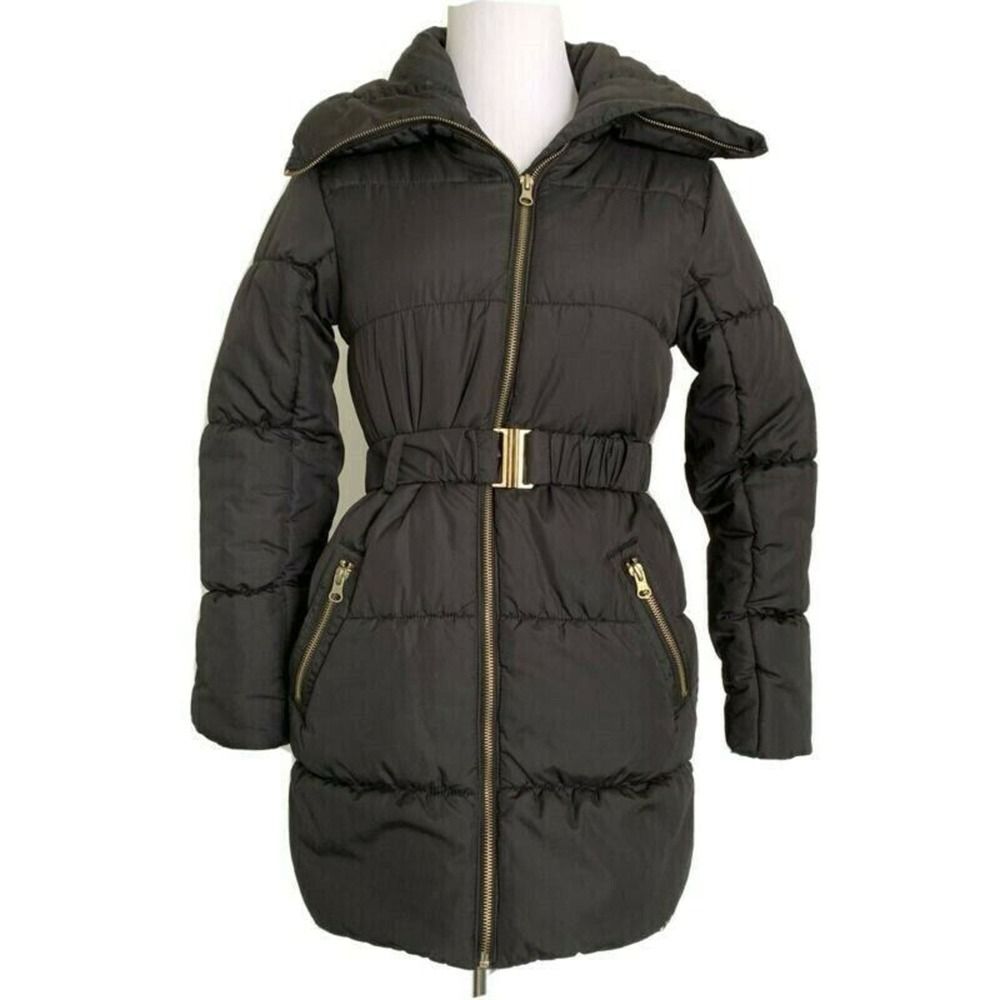 H&M Kids Belted Puffer Jacket Coat Fleece Lined Ski Winter Snow Bunny 10-11 yrs